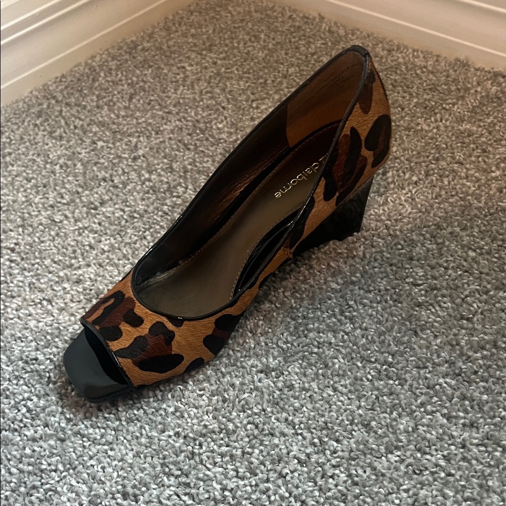 Liz Claiborne Animal Print Peep Toe Heels